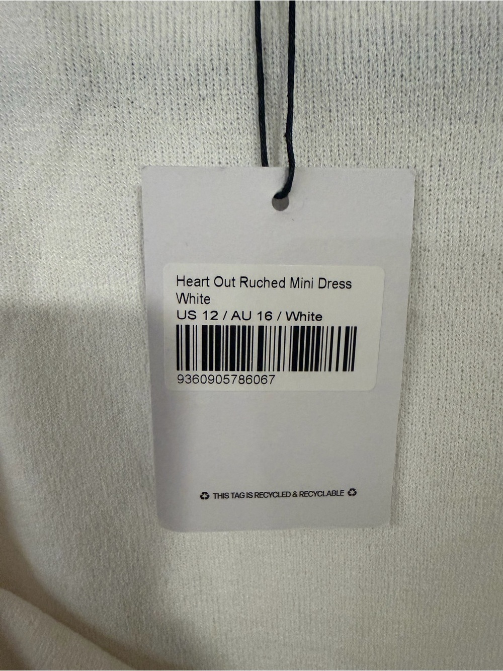 NWT Princess Polly Heart Out Ruched Mini Dress in White - Picture 6 of 6